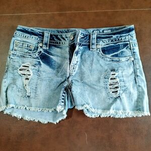 Miss Me Denim Distressed Women Shorts